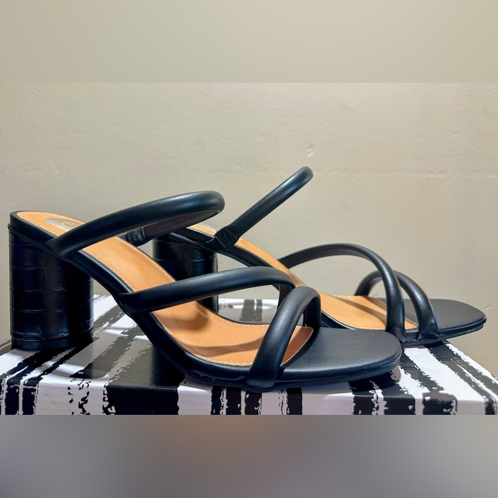 DV Dolce Vita Womens Myla Strappy Block-Heel Sandals Sz 10 Black